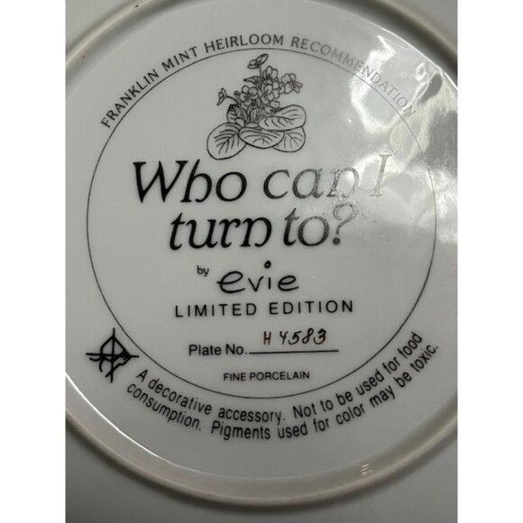 Lot of 2 Franklin Mint 1992 Evie Bricusse Musical Collector Plates and More - Picture 8 of 16